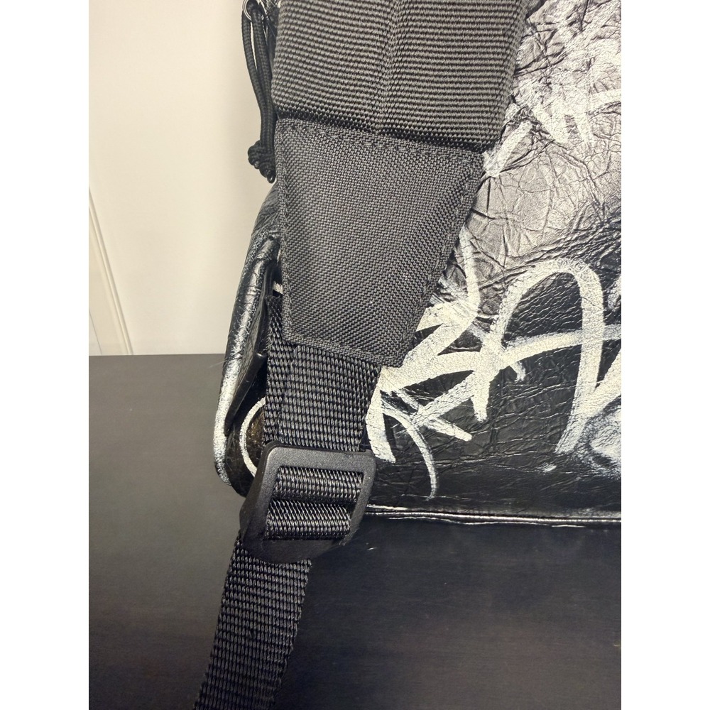 Balenciaga Explorer Graffiti Backpack Black Lambskin Rare Dustbag - Picture 13 of 16